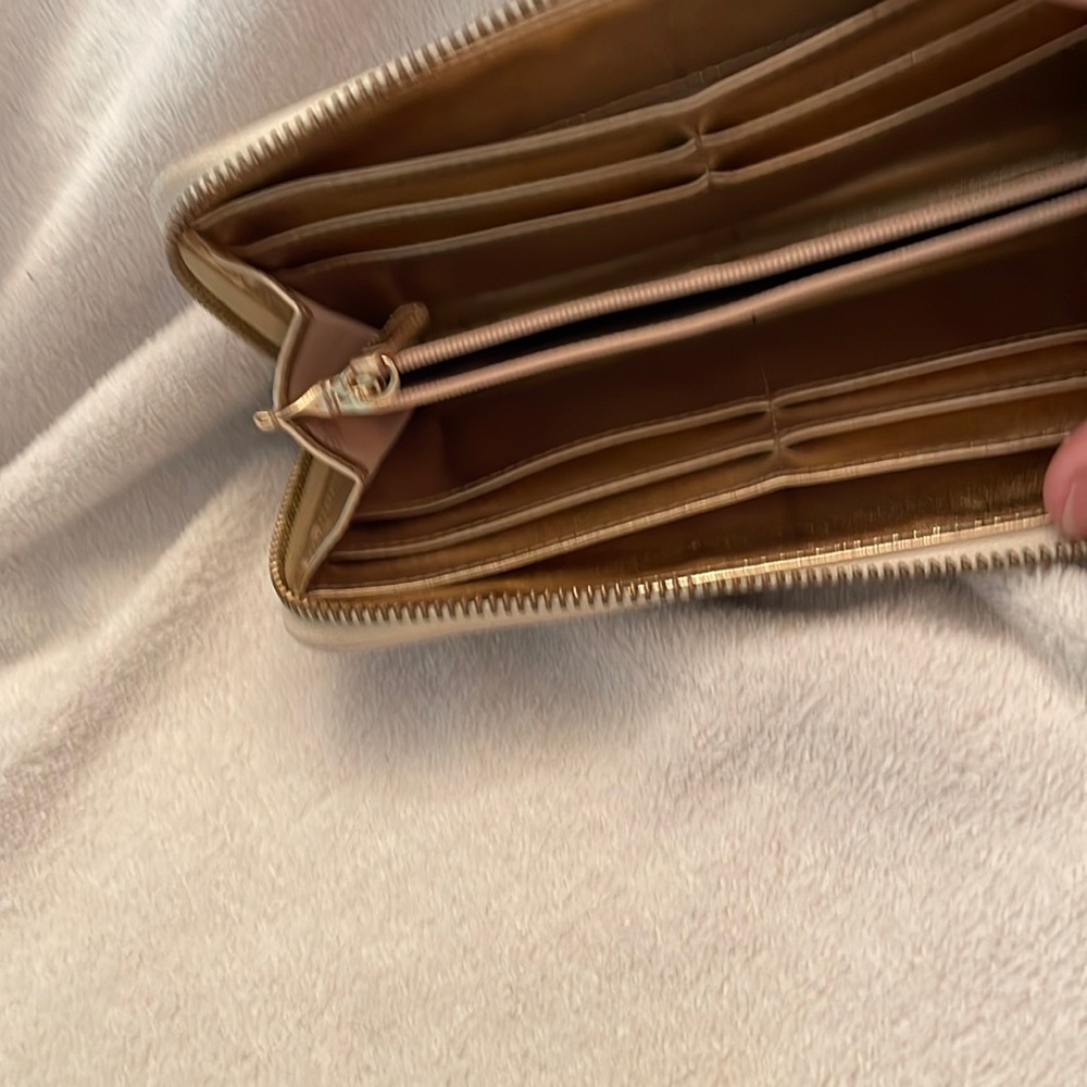 Calvin Kline creature card wallet purse beige Fau leather